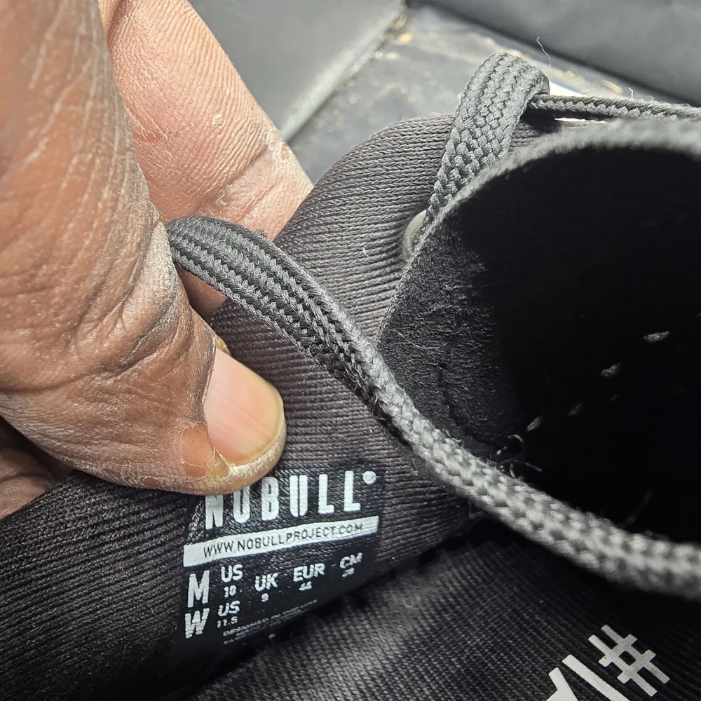 NOBULL Black and White‎ Men's Sneakers with Gum Sole